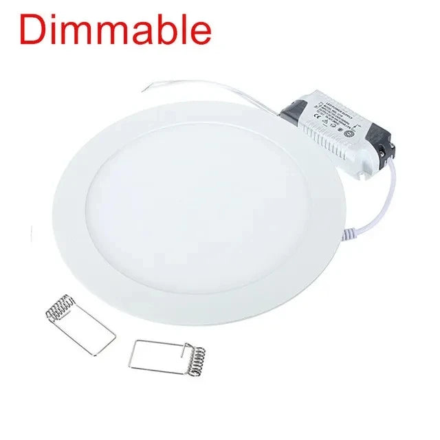 Ultrathin LED Downlight LED Round Panel Light 3W 6W 9W 12W 15W 25W Led Ceiling Recessed Grid Downlight Lamp Lighting 110V 220V