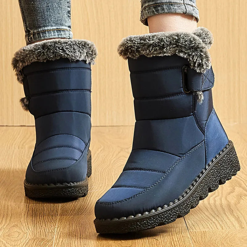 Tendencias en Botas de Mujer 2024: Calzado de Invierno para Mujer, Botas de Invierno, Botines de Tacón Bajo, Botas Impermeables con Forro de Piel.