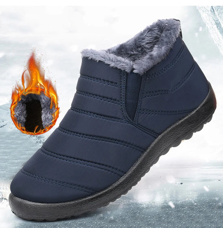 Botas de nieve para hombre. Zapatos de invierno para exteriores. Botines de senderismo, impermeables, cómodos y cálidos.